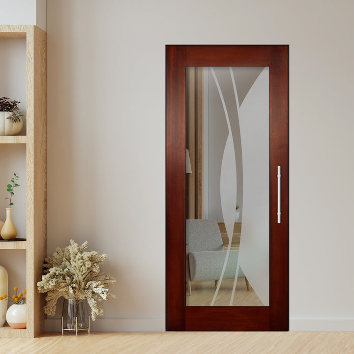 Self Closing Pivot Wooden Glass Door Pwgd - 0830 - DoorDiscounter