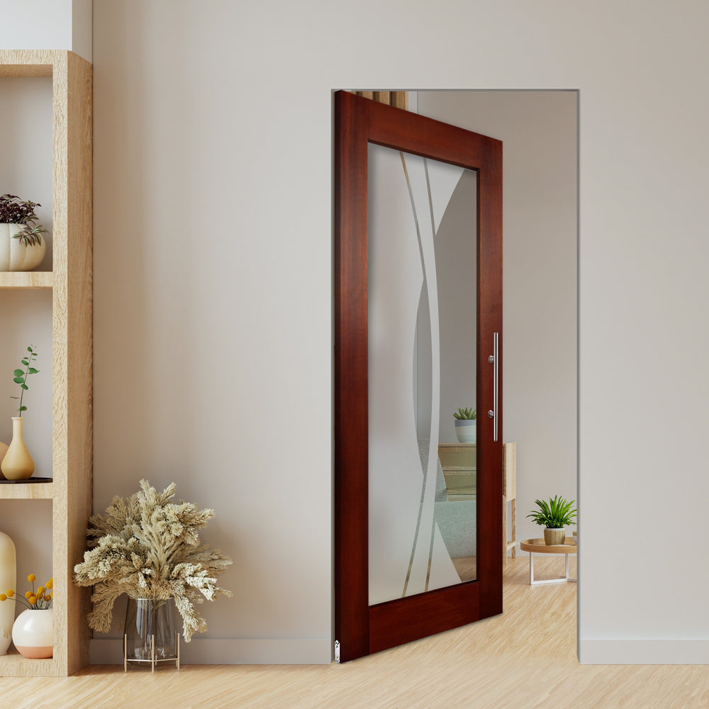 Self Closing Pivot Wooden Glass Door Pwgd - 0830 - DoorDiscounter