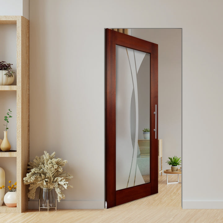 Self Closing Pivot Wooden Glass Door Pwgd - 0830 - DoorDiscounter