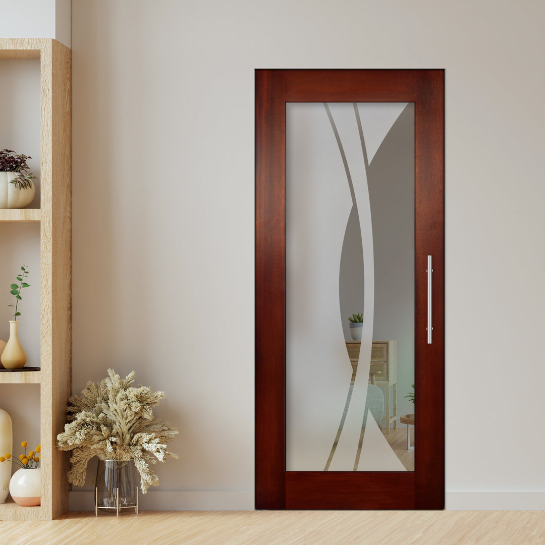 Self Closing Pivot Wooden Glass Door Pwgd - 0830 - DoorDiscounter