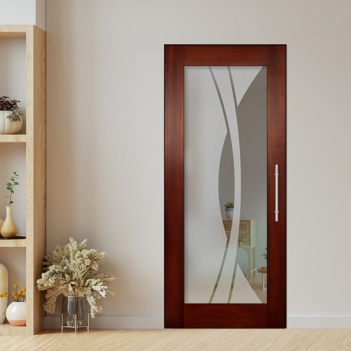 Self Closing Pivot Wooden Glass Door Pwgd - 0830 - DoorDiscounter