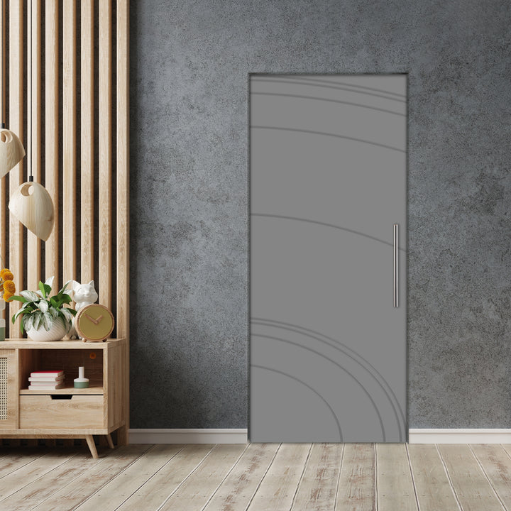 Self Closing Pivot Door with CNC Engraving Design PMR1 - 0605 - DoorDiscounter