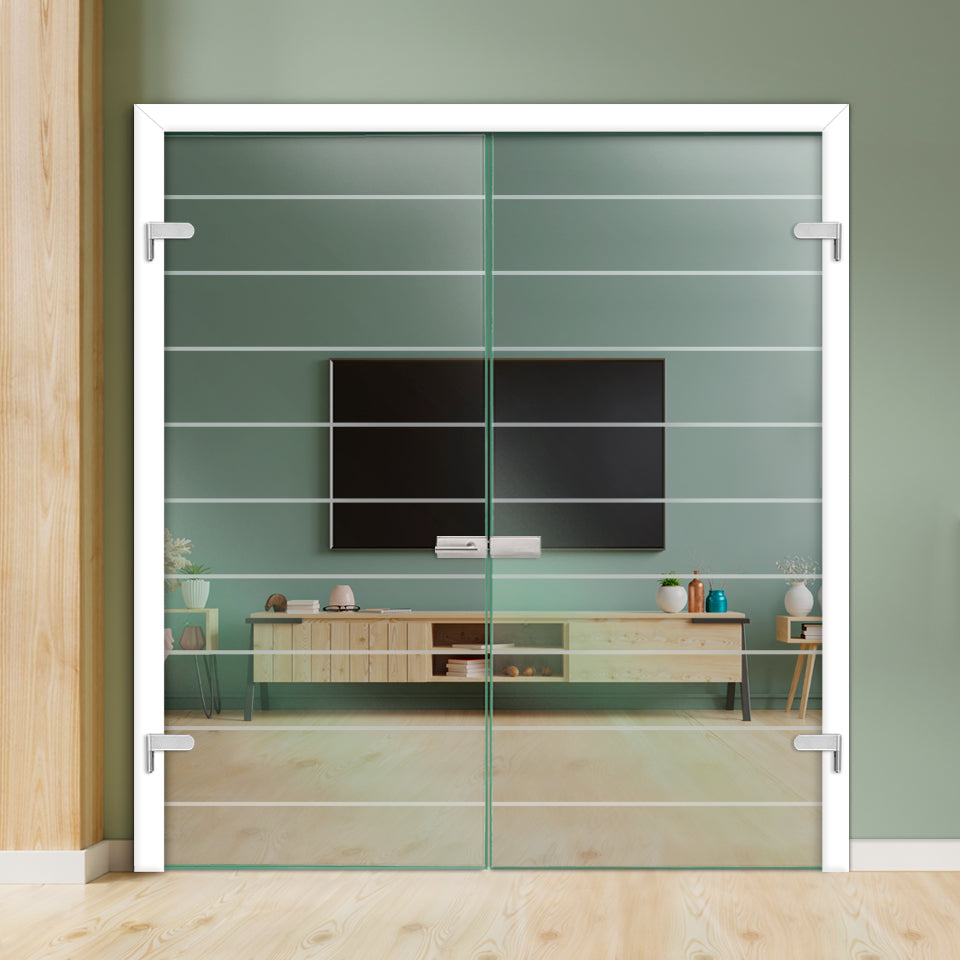 Double Hinged Glass Door  DHDG - 3440 - DoorDiscounter