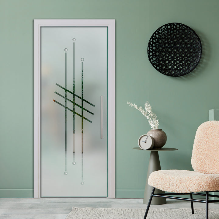 SLIDING POCKET GLASS DOOR WITH TRACK SYSTEM SPTS - 2565 - DoorDiscounter