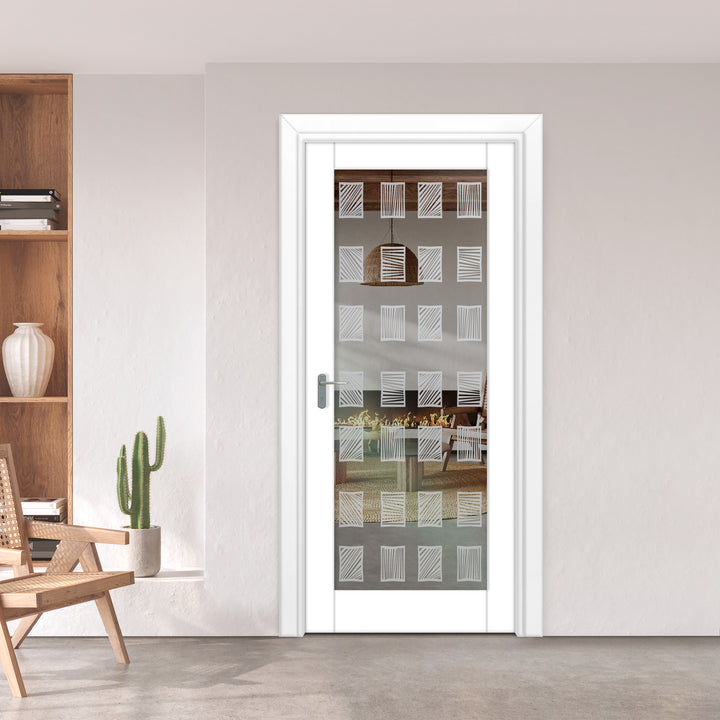 INTERIOR DOOR WITH FROSTED GLASS PANEL IDGP - 2701 - DoorDiscounter