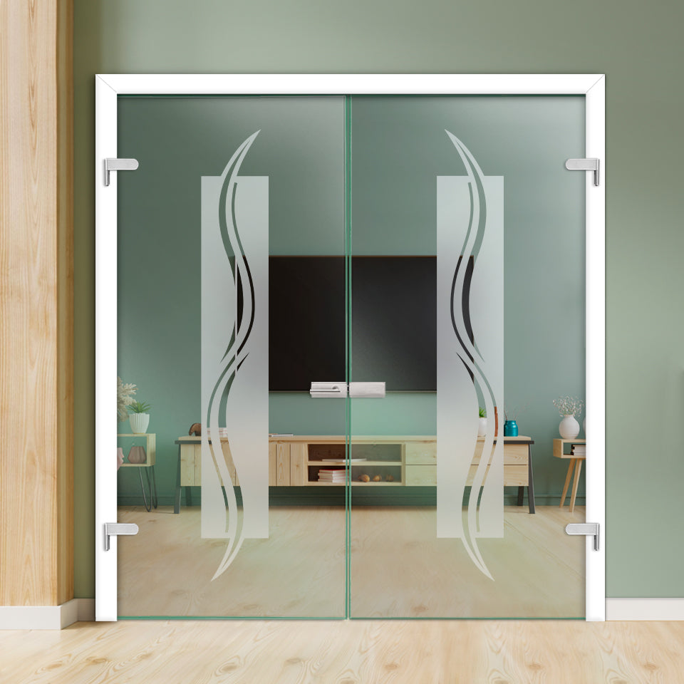 Double Hinged Glass Door  DHDG - 3444 - DoorDiscounter