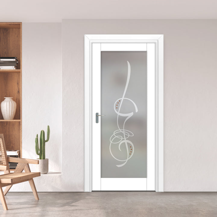 INTERIOR DOOR WITH FROSTED GLASS PANEL IDGP - 2699 - DoorDiscounter
