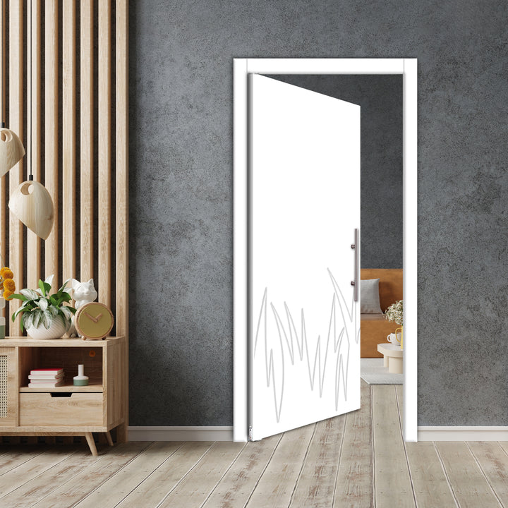 Self Closing Pivot Door with CNC Engraving Design PMR1 - 0609 - DoorDiscounter