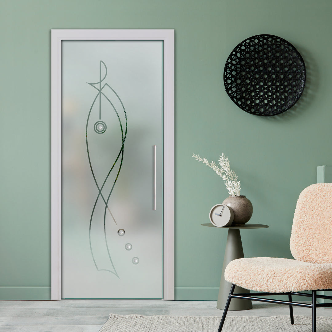 SLIDING POCKET GLASS DOOR WITH TRACK SYSTEM SPTS - 2582 - DoorDiscounter