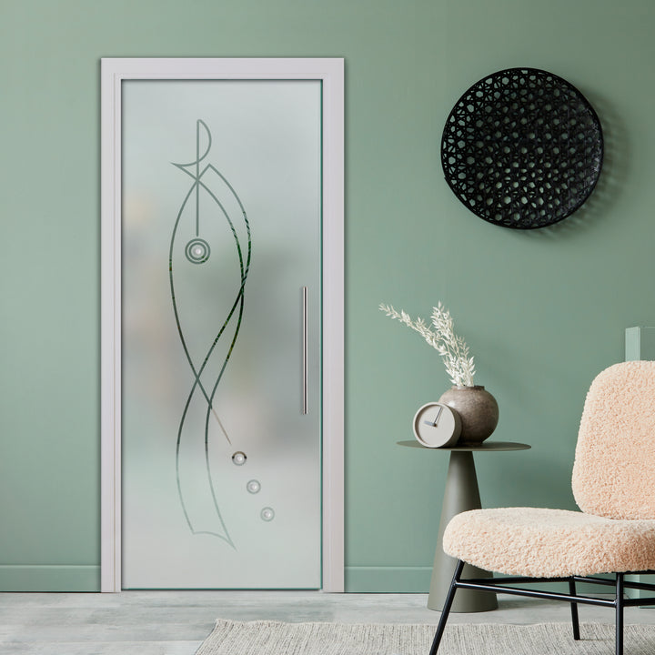 SLIDING POCKET GLASS DOOR WITH TRACK SYSTEM SPTS - 2582 - DoorDiscounter