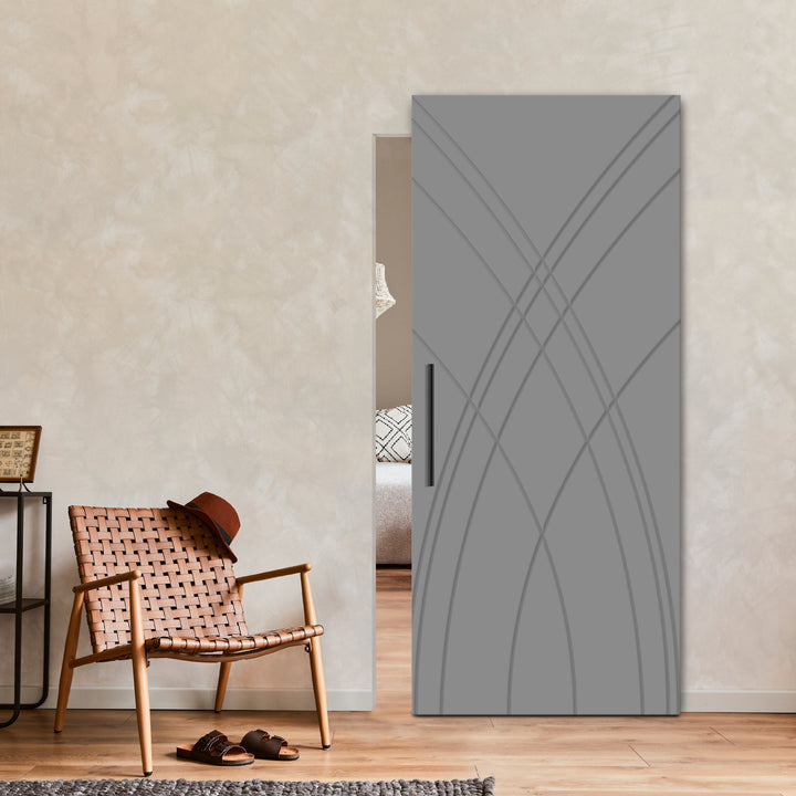 Flush Sliding Barn Door Hidden / Invisible Hardware FHID - 1527 - DoorDiscounter