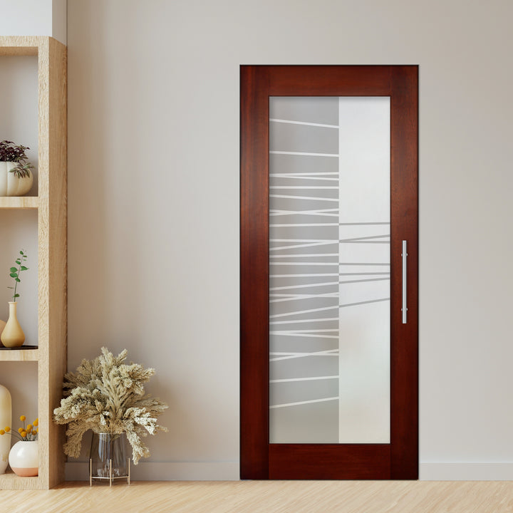 Self Closing Pivot Wooden Glass Door Pwgd - 0384 - DoorDiscounter