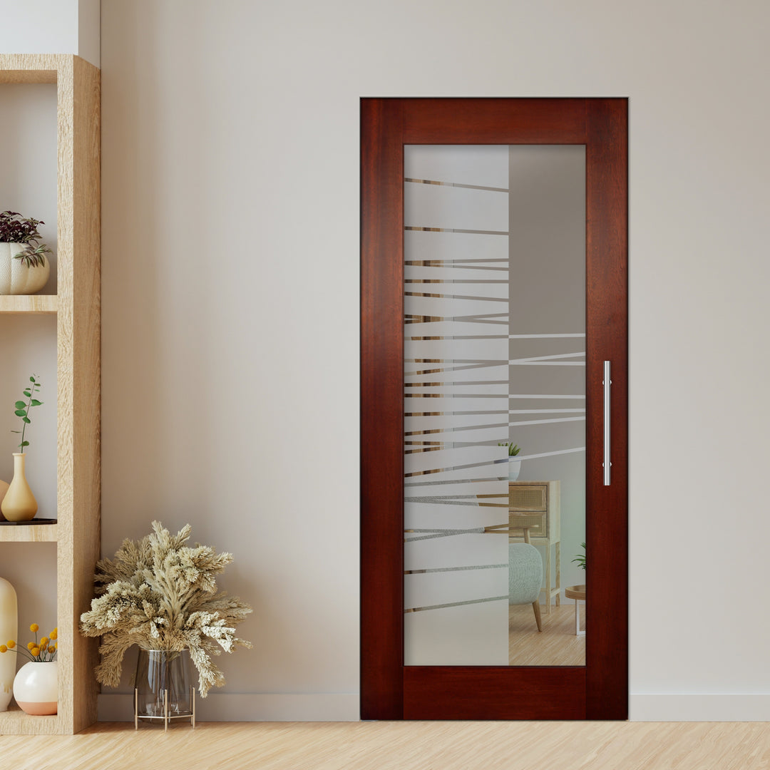 Self Closing Pivot Wooden Glass Door Pwgd - 0384 - DoorDiscounter