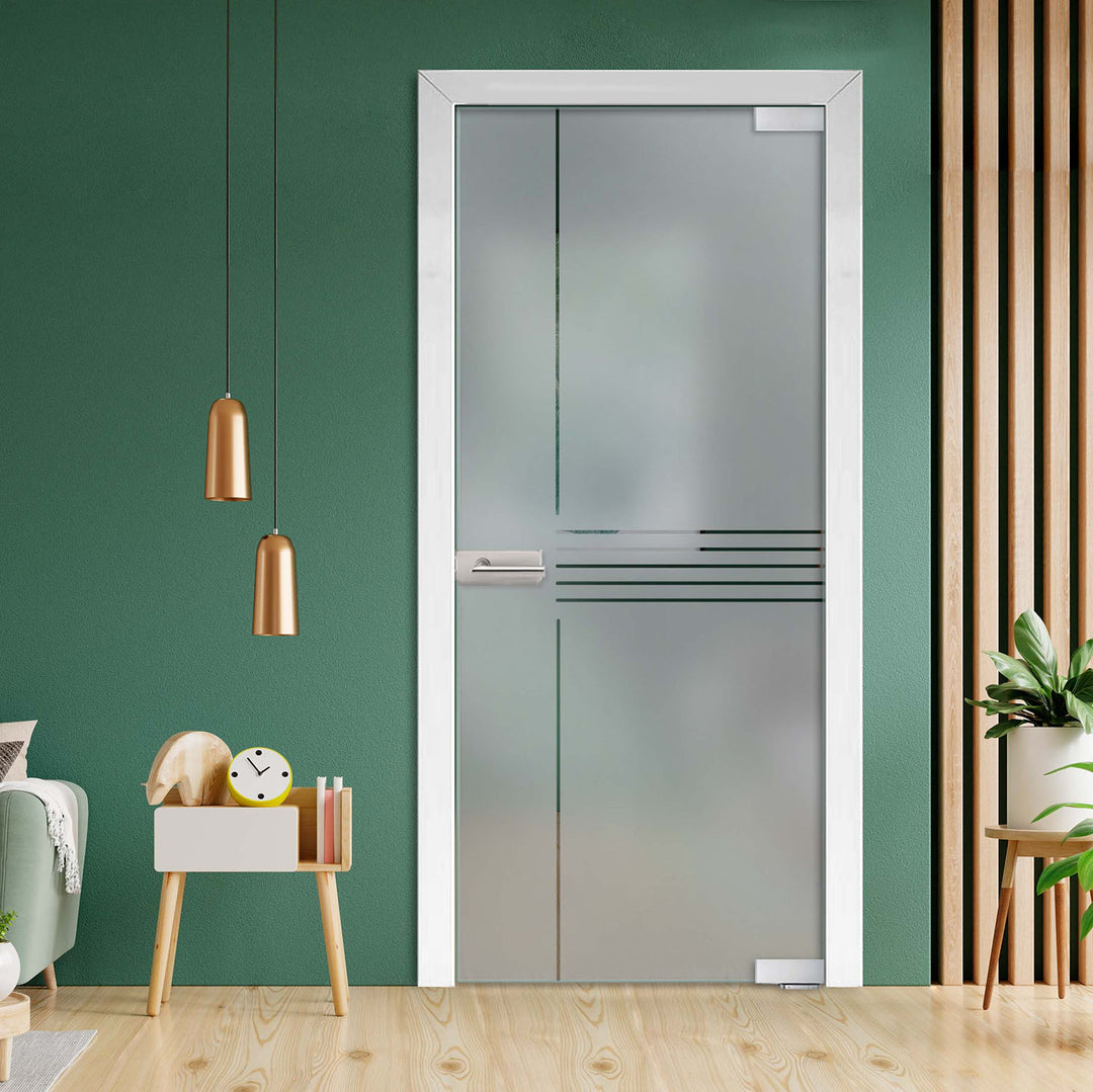 32" x 80" Pivot Glass Door with Self Closing Pivot Hinges | Semi-Private - 1527 - DoorDiscounter