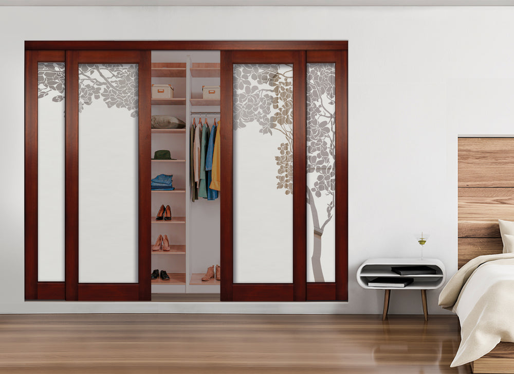 4 Leaf Mirror Effect Bypass Closet Door MEC4 - 0204 - DoorDiscounter
