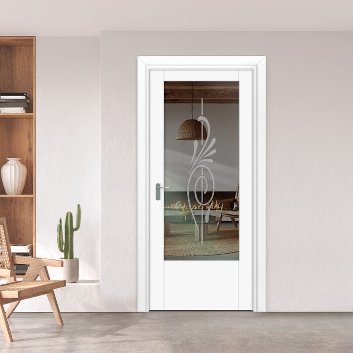 INTERIOR DOOR WITH FROSTED GLASS PANEL IDGP -0230 - DoorDiscounter