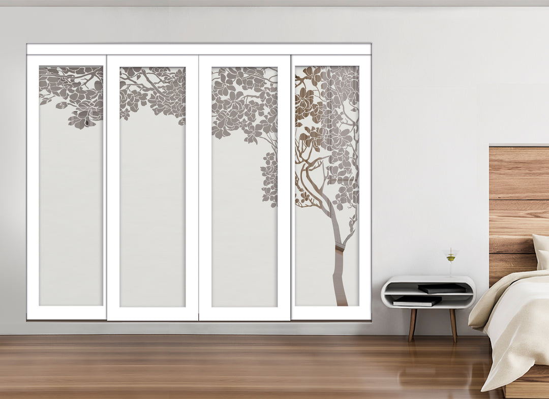 4 Leaf Mirror Effect Bypass Closet Door MEC4 - 0204 - DoorDiscounter
