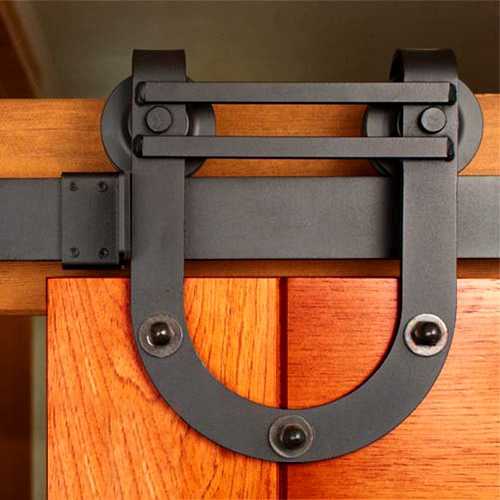Carbon Steel Sliding Wood Barn Door Hardware Kit ADGJ - 3402 - DoorDiscounter