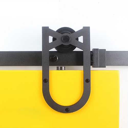 Carbon Steel Sliding Wood Barn Door Hardware Kit ADGY - 3409 - DoorDiscounter
