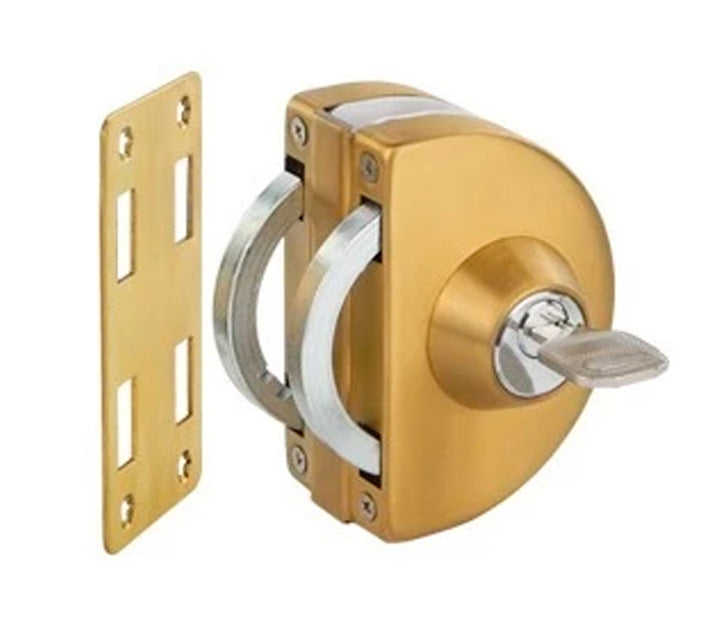 Stainless Steel Half Circle Entrance Frameless Glass Door Lock KNUW - 3184 - DoorDiscounter