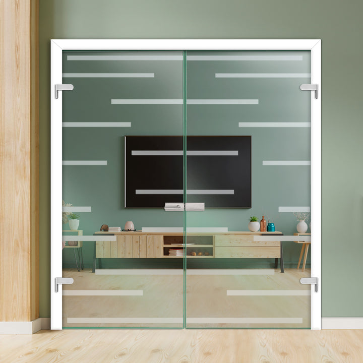 Double Hinged Glass Door  DHDG - 3462 - DoorDiscounter