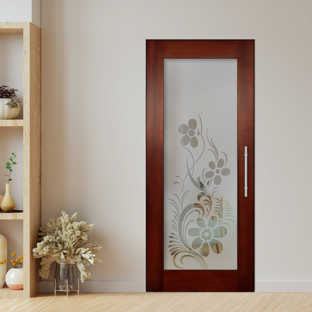Self Closing Pivot Wooden Glass Door Pwgd - 0385 - DoorDiscounter