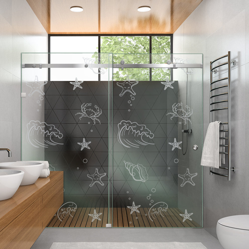 SHOWER GLASS SLIDING DOORS SGSD - 2827 - DoorDiscounter