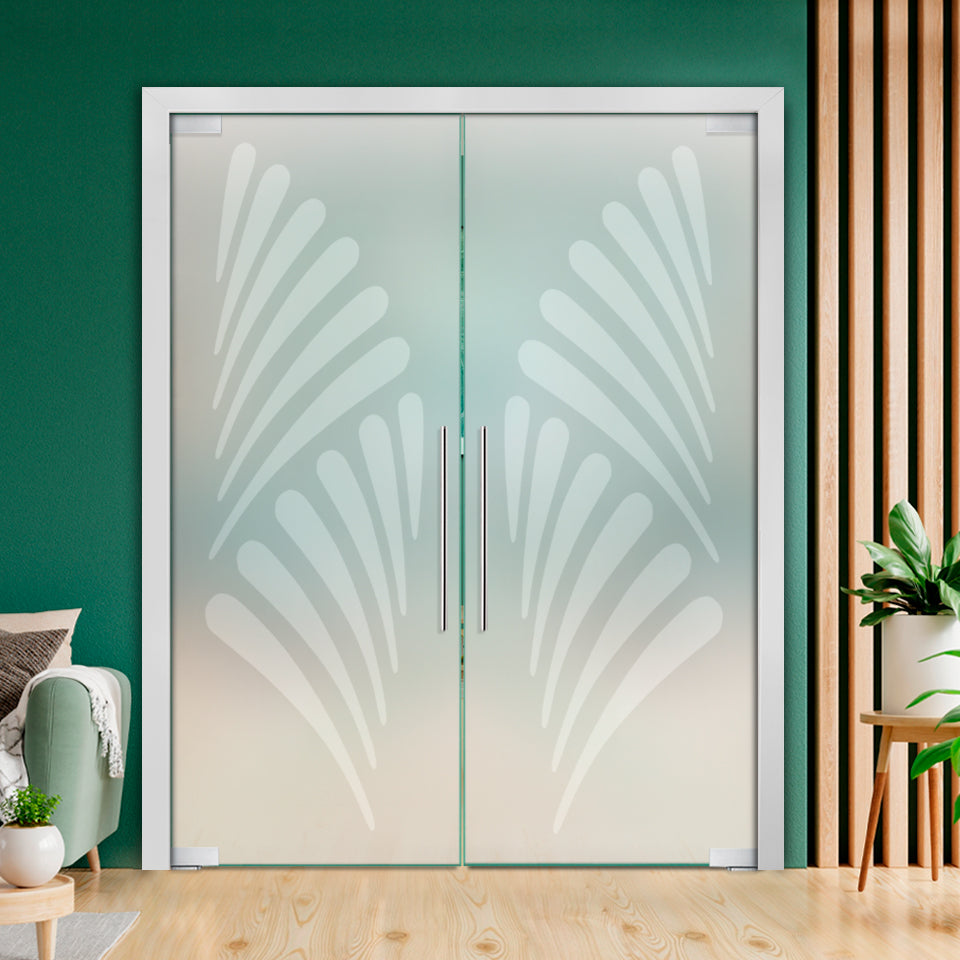 Frameless Double Pivot Glass Door with Self Closing Pivot Hinges FDPG - 2290 - DoorDiscounter