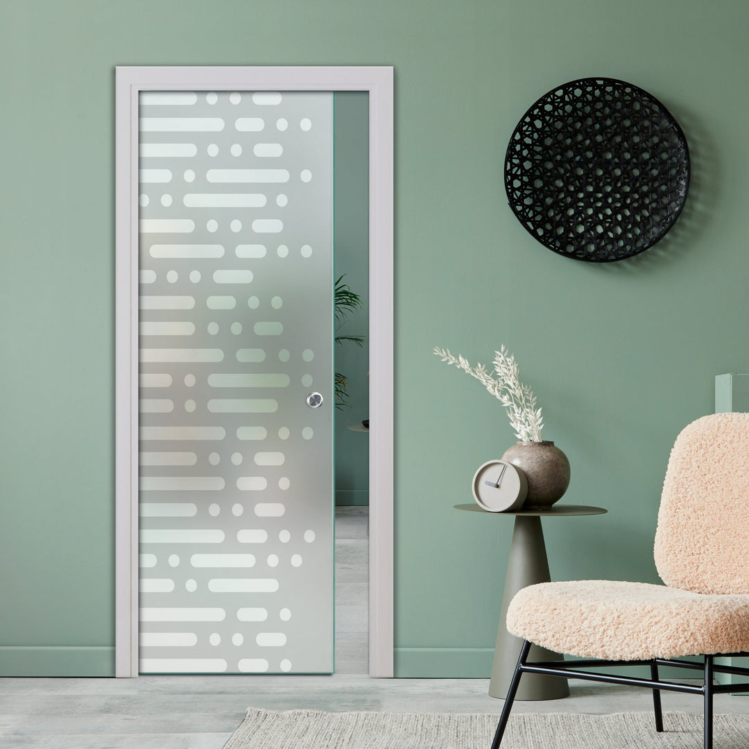 Sliding Pocket Glass Door with Track System SPTS- 2536 - DoorDiscounter