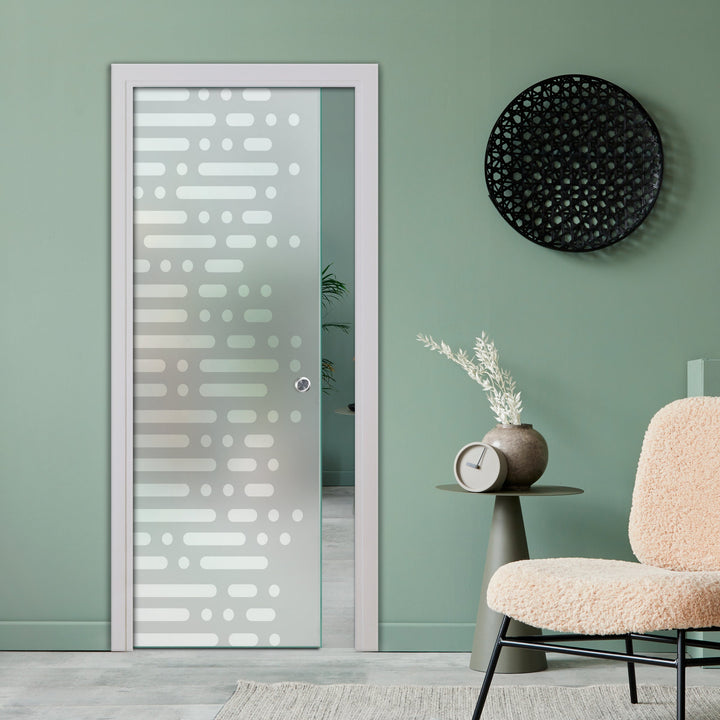 Sliding Pocket Glass Door with Track System SPTS- 2536 - DoorDiscounter