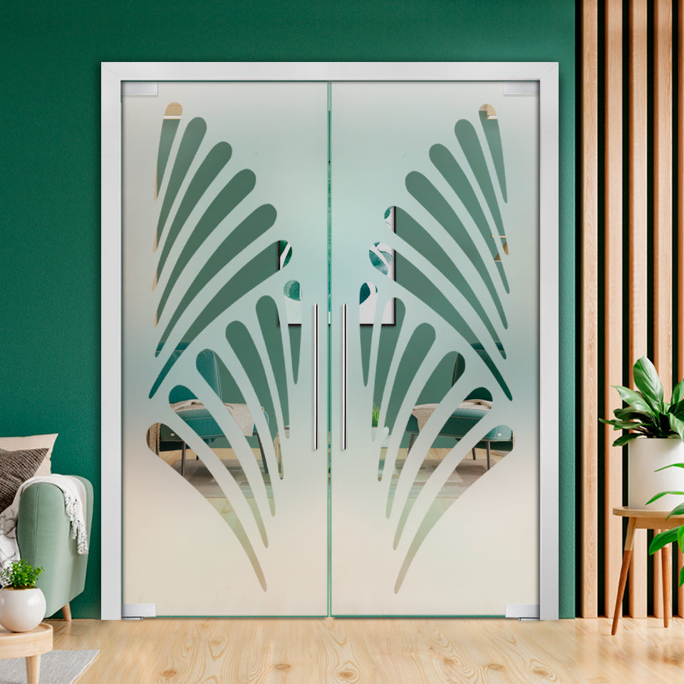 Frameless Double Pivot Glass Door with Self Closing Pivot Hinges FDPG - 2290 - DoorDiscounter