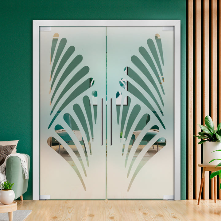 Frameless Double Pivot Glass Door with Self Closing Pivot Hinges FDPG - 2290 - DoorDiscounter