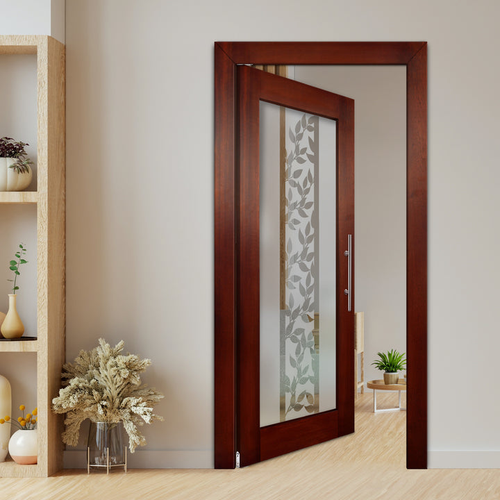 Self Closing Pivot Wooden Glass Door Pwgd - 0386 - DoorDiscounter
