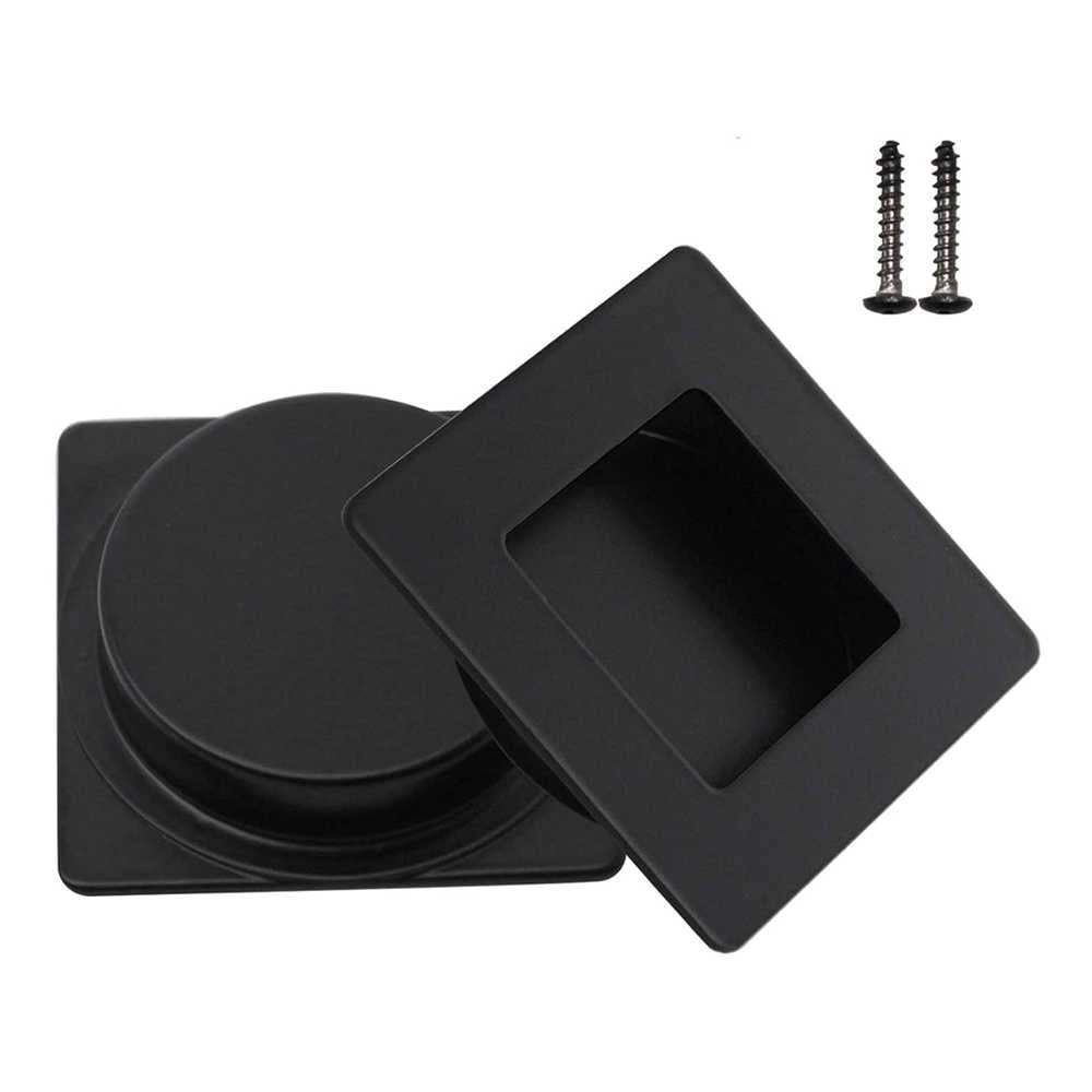 Pull Flush Door Handle Modern Black Steel Drawer Door Pulls KNJB - 3134 - DoorDiscounter