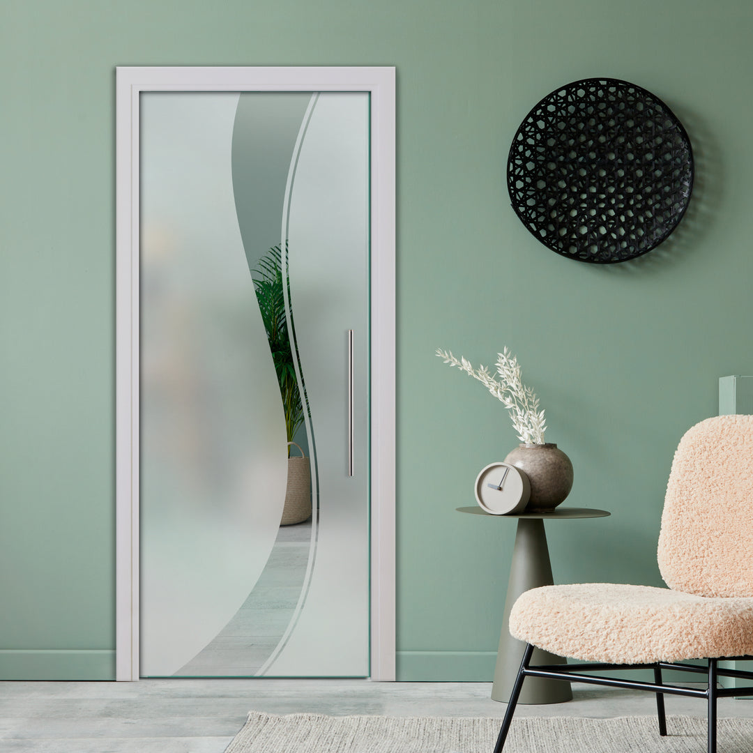 SLIDING POCKET GLASS DOOR WITH TRACK SYSTEM SPTS - 2540 - DoorDiscounter