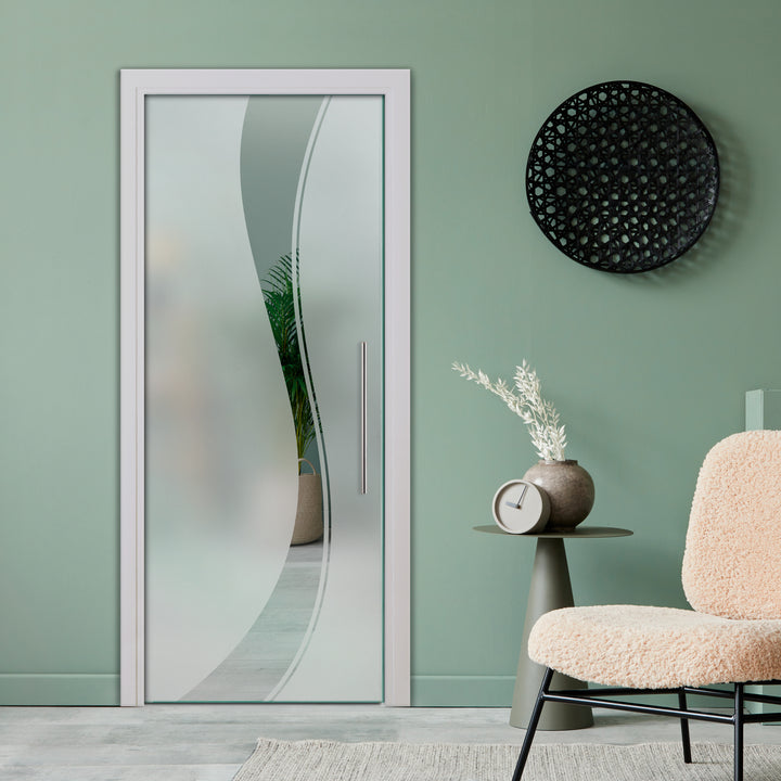 SLIDING POCKET GLASS DOOR WITH TRACK SYSTEM SPTS - 2540 - DoorDiscounter