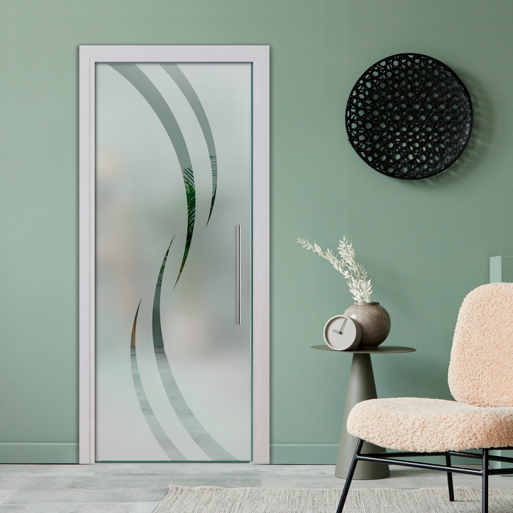 SLIDING POCKET GLASS DOOR WITH TRACK SYSTEM SPTS - 2542 - DoorDiscounter