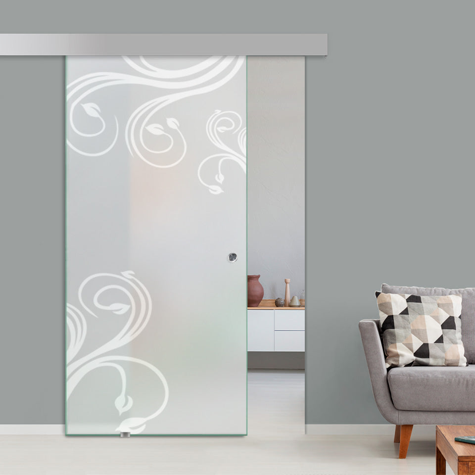 Sliding Glass Barn Door Alu100 DBSG - 1502 - DoorDiscounter