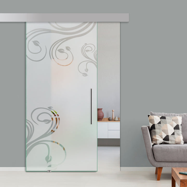 Sliding Glass Barn Door Alu100 DBSG - 0057 - DoorDiscounter
