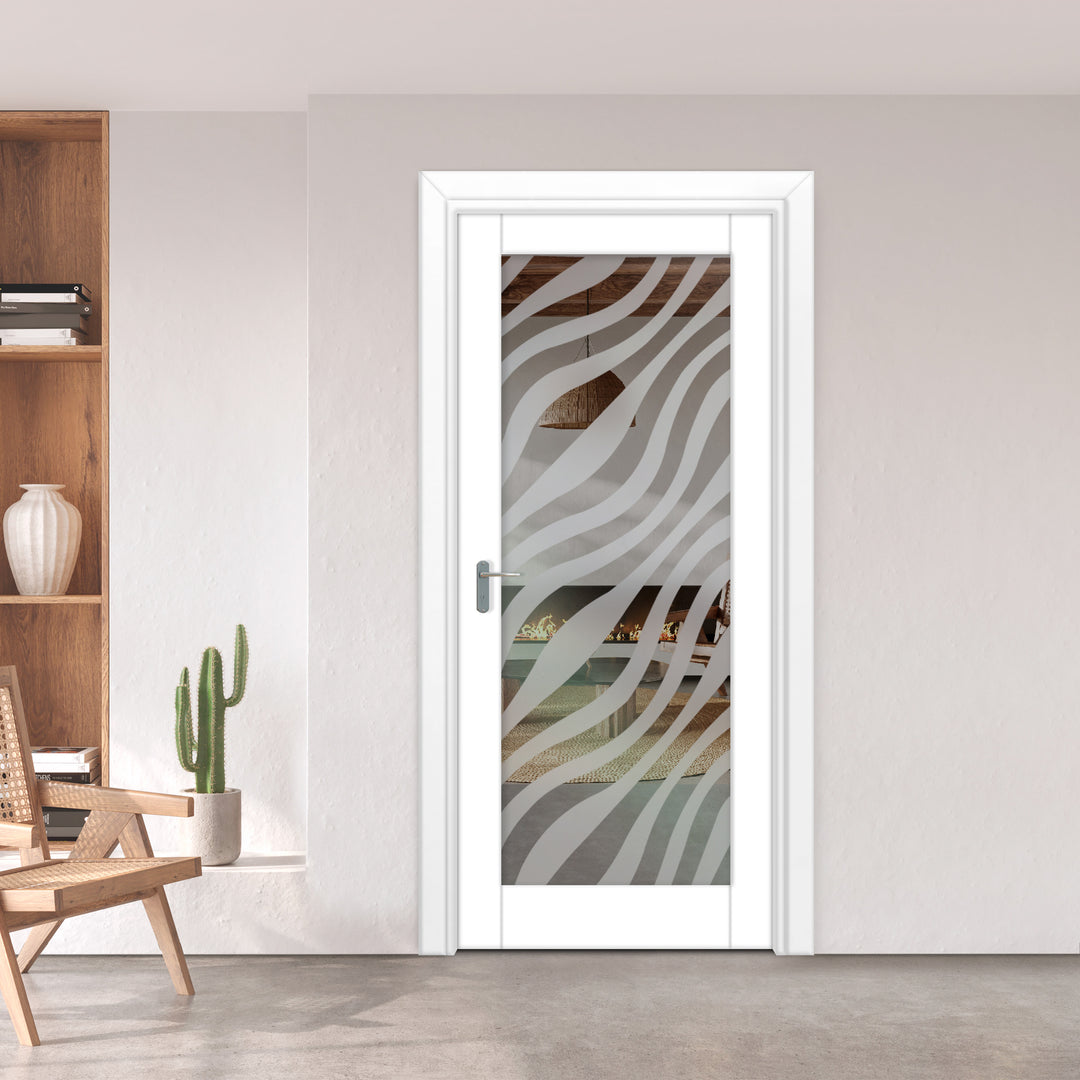 INTERIOR DOOR WITH FROSTED GLASS PANEL IDGP - 2691 - DoorDiscounter