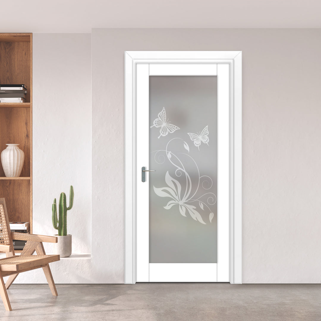 INTERIOR DOOR WITH FROSTED GLASS PANEL IDGP - 2690 - DoorDiscounter