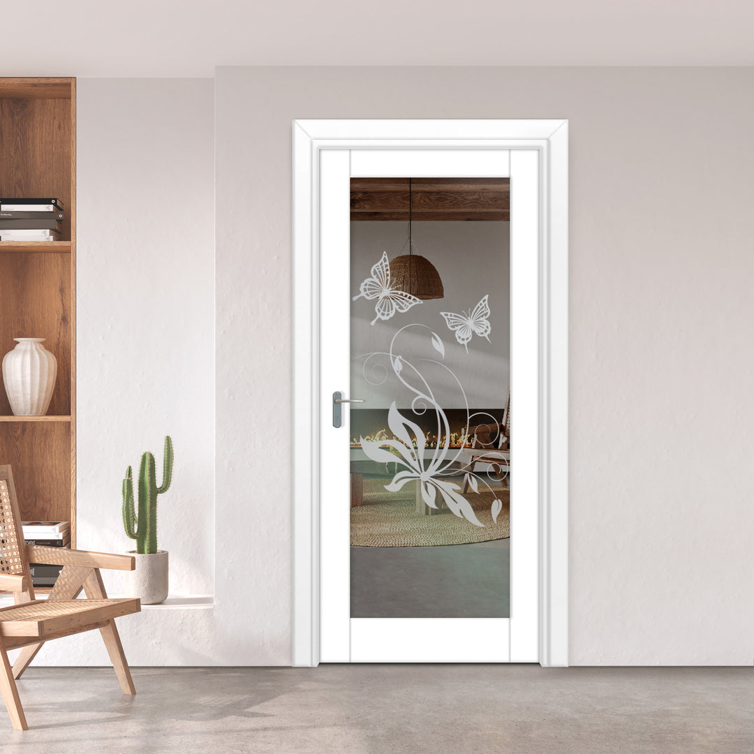 INTERIOR DOOR WITH FROSTED GLASS PANEL IDGP - 2690 - DoorDiscounter