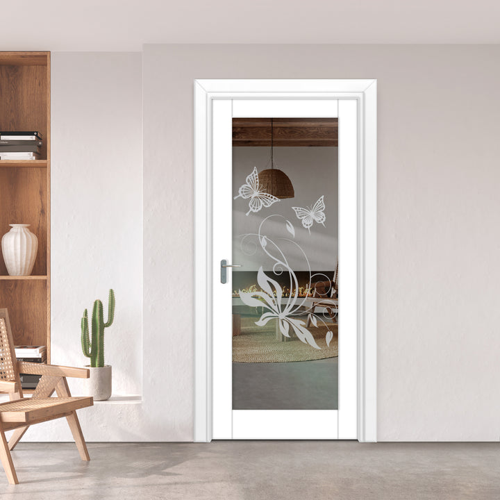 INTERIOR DOOR WITH FROSTED GLASS PANEL IDGP - 2690 - DoorDiscounter