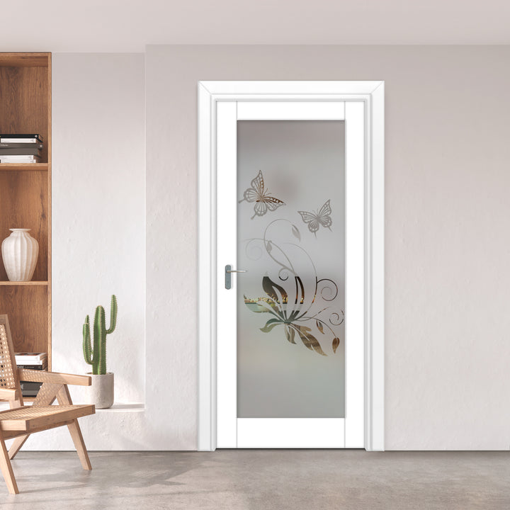 INTERIOR DOOR WITH FROSTED GLASS PANEL IDGP - 2690 - DoorDiscounter