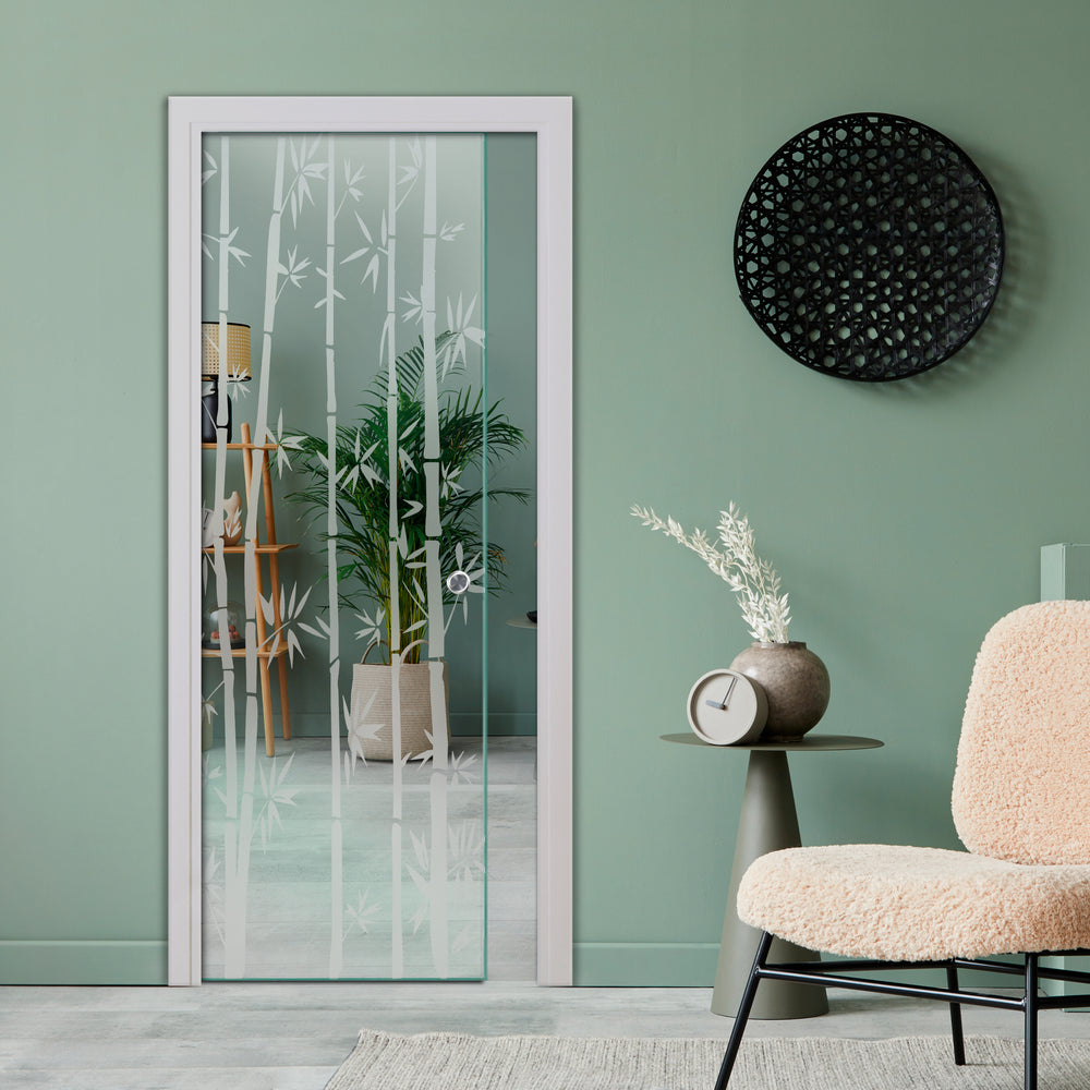 SLIDING POCKET GLASS DOOR WITH TRACK SYSTEM SPTS - 2534 - DoorDiscounter