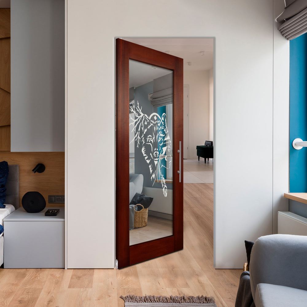 Self Closing Pivot Wooden Mirror Door Pwmd -0779 - DoorDiscounter