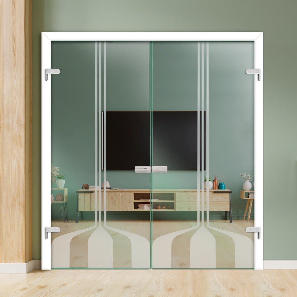 Double Hinged Glass Door  DHDG - 3804 - DoorDiscounter