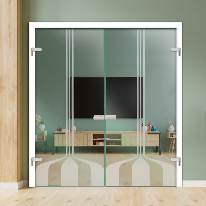 Double Hinged Glass Door  DHDG - 3804 - DoorDiscounter