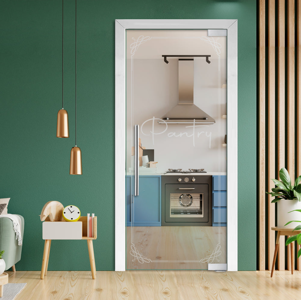 Frameless Glass Pivot Door with Self Closing Hinges FGP1 - 2014 - DoorDiscounter