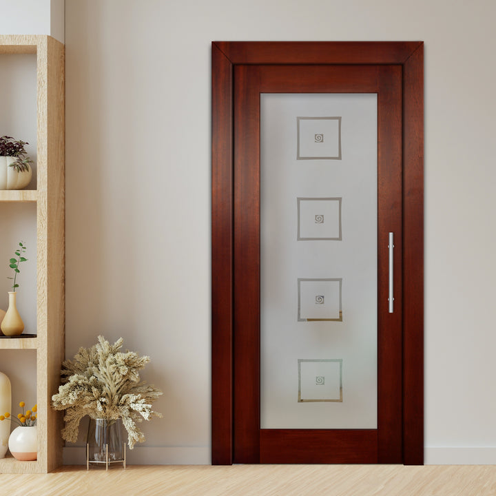 Self Closing Pivot Wooden Glass Door Pwgd - 0807 - DoorDiscounter
